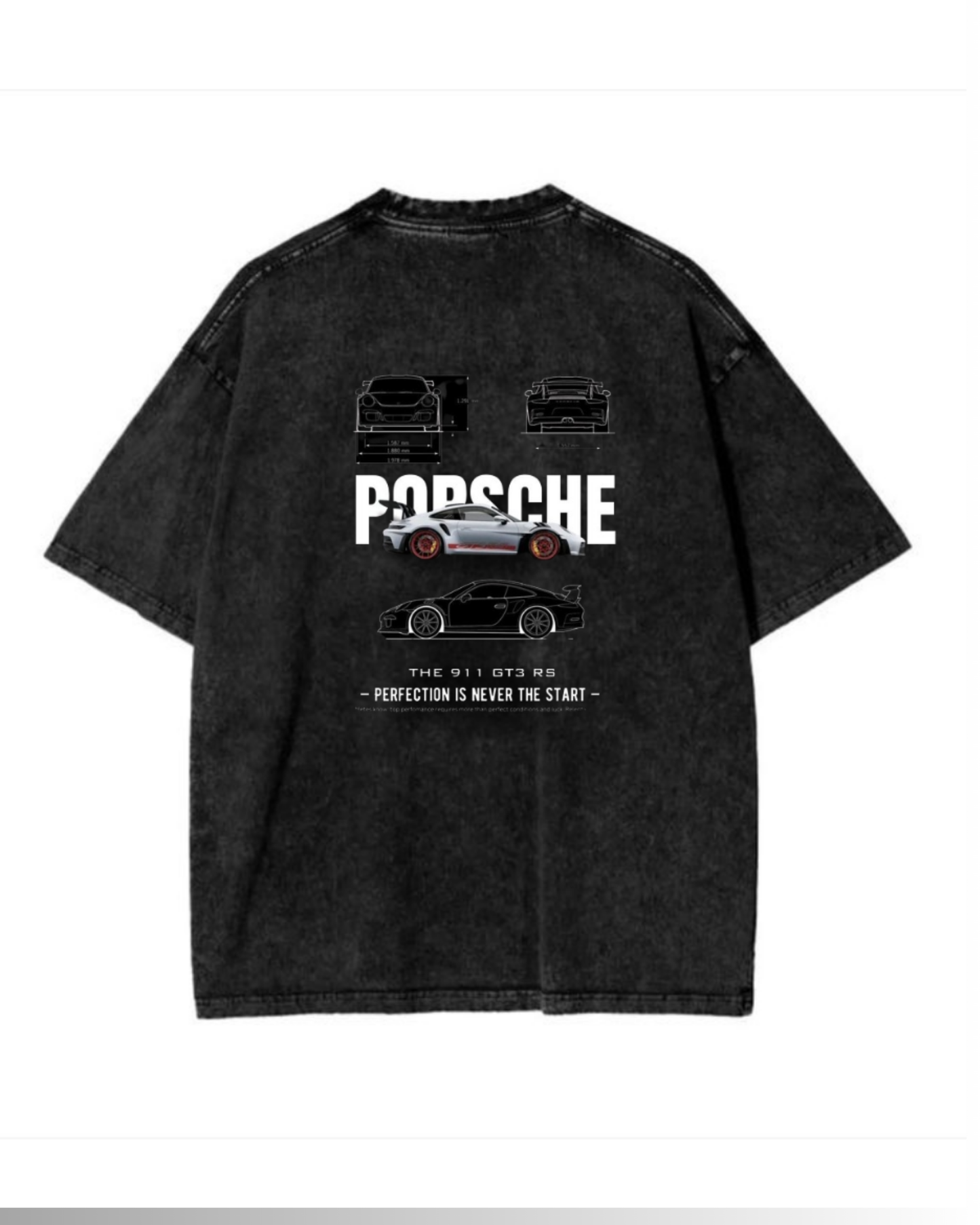 Acidwash Porsche tee