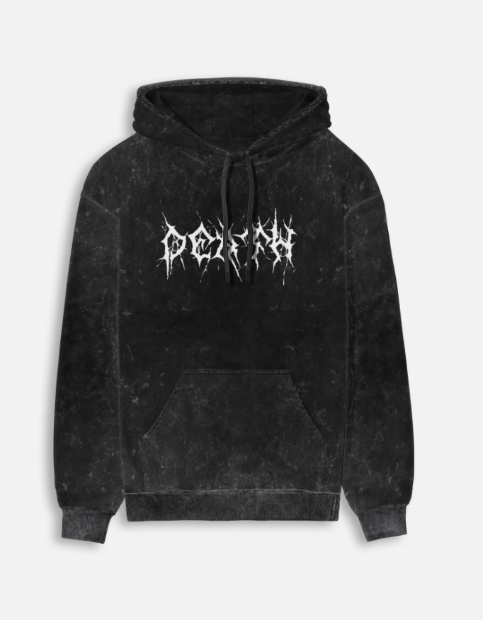 Death Unisex Acid Washed Hoodie